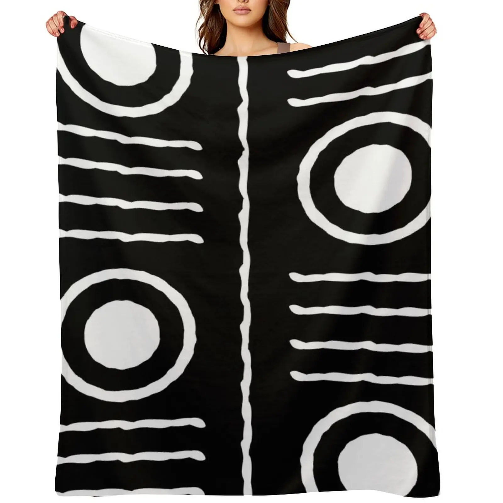 

Traditional African Mud Cloth Design Throw Blanket Kid'S Thin Bed Blankets