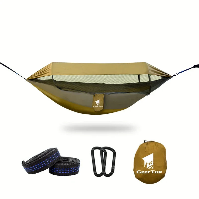 Outdoor Swing Nylon Hammock Tent Waterproof Durable Anti Mosquito Hanging Hammock Outdoor Furniture Survival Camping Equipment