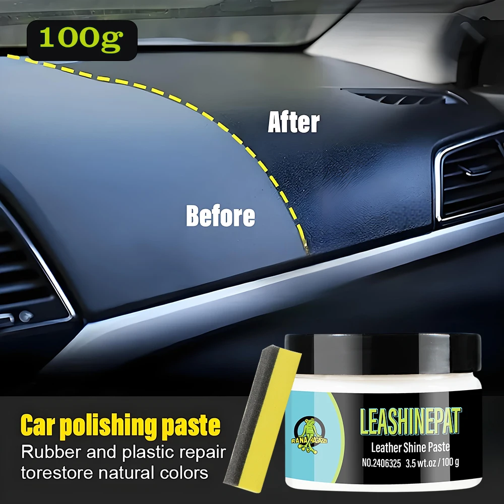 LEASHINEPAT Car Plastic Leather Restorer Paste More Gloss Multifunctional Plastic Restore Polish Repair Coating Renovator RG325