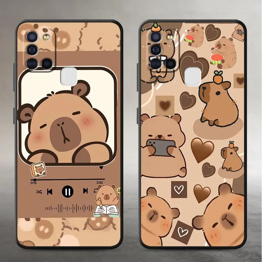 Cute Capybara Funda Phone Cover Case for Samsung Galaxy A12 A15 A70 A13 A20 A16 A40 A05 A06 A50 A04 A17
