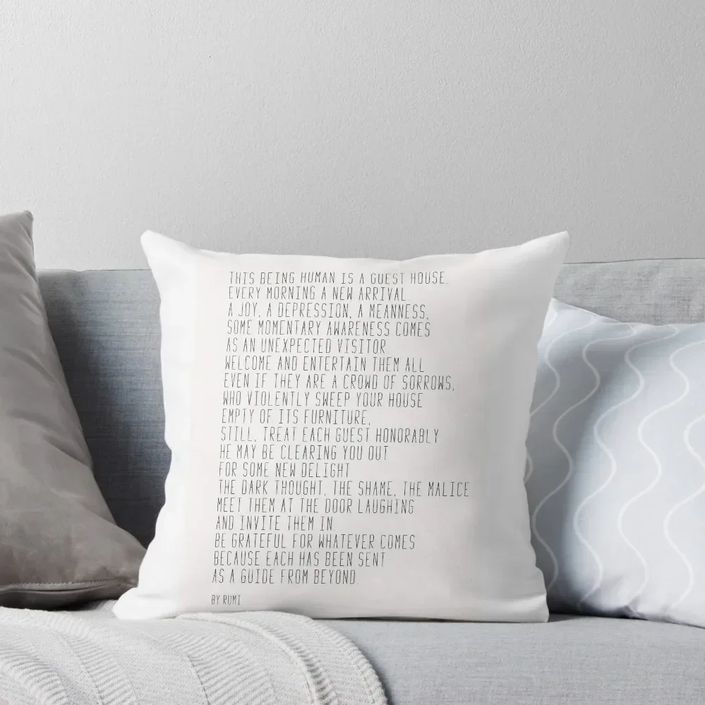 The Guest House #poem #inspirational Throw Pillow Cushions For Children Decorative Sofa Cushions Bed pillowcases pillow