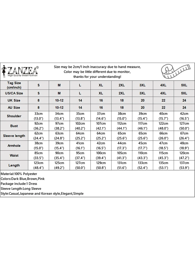 Zanzea 2025 mulheres vestidos longos outono manga longa listrado falso 2 peça camisas maxi robe moda elegante escritório festa vestidos