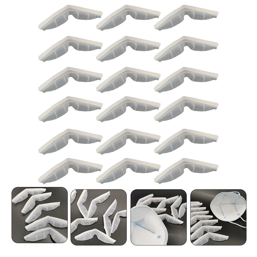 

20pcs Nose Bridge Strips Silicone Anti-Fog Comfortable Fit For Adults Mask Inner Strip Seal Protection Diy Craft