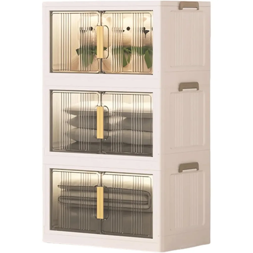 

Штабелируемые пластиковые контейнеры для хранения с крышками для организации шкафов и экономии места в шкафу