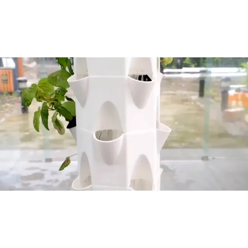 Vertical Hydroponics Tower with LED Grow Lights Hydroponic Petal Growing Tower Aeroponics Growing Kit for Fresh Vegetaqbles