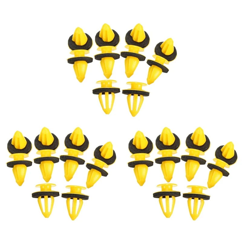 

30X Windscreen Side A Pillar Yellow Fastener Trim Clips For Land Rover Discovery-A58X