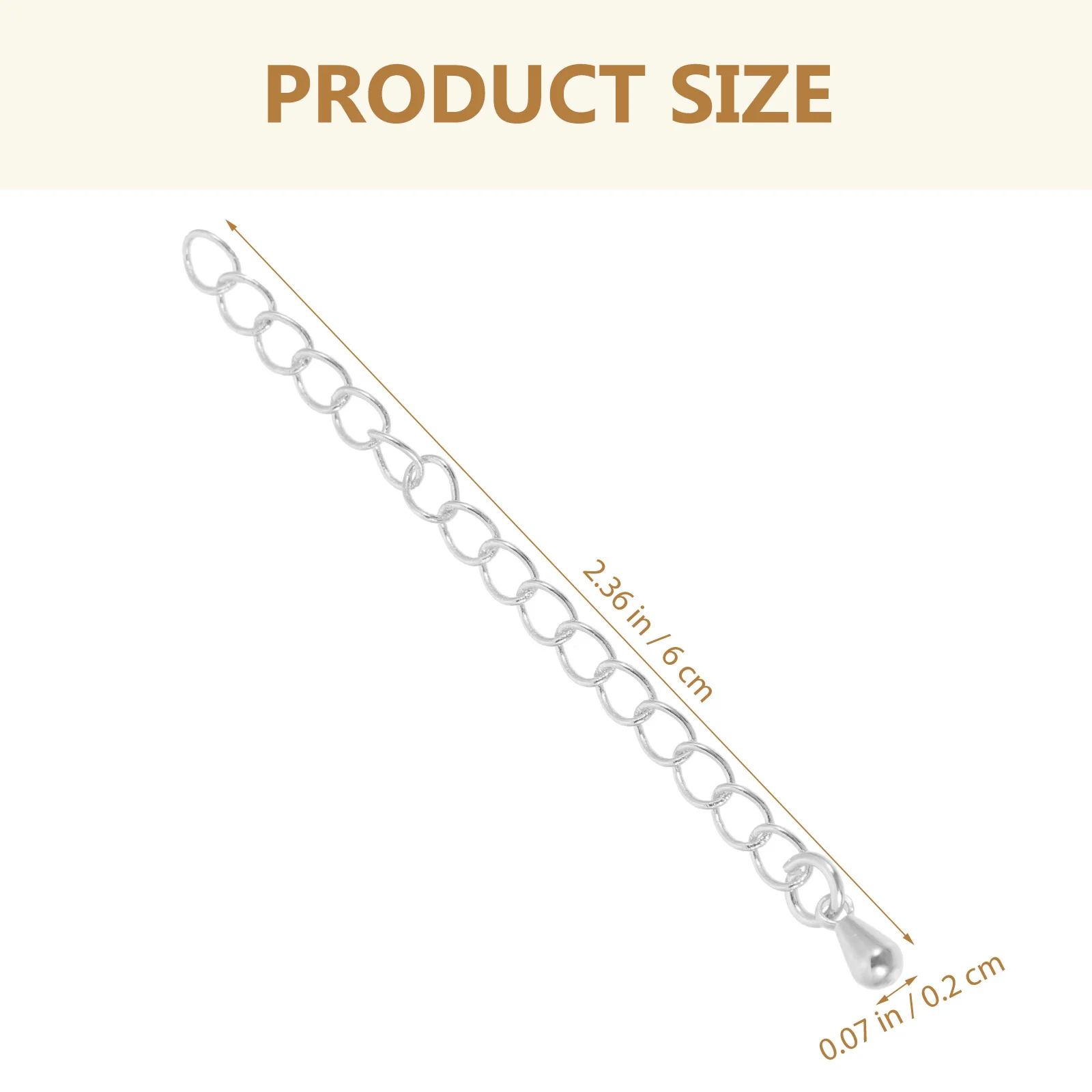 

8 Pcs Extended Tail Chain Jewelry Chains Extender Multiple Bracelet Accessory Extension for Necklace