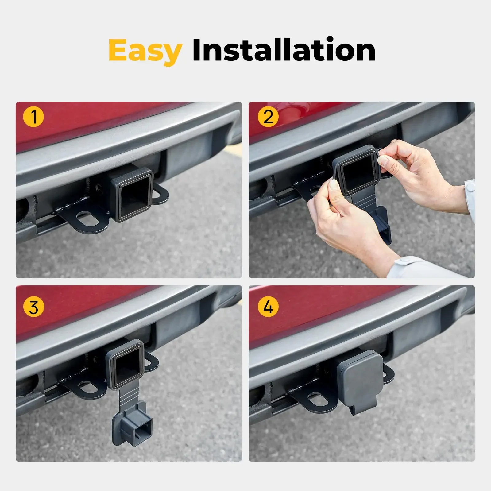 وصلة مقطورة غطاء 2 بوصة مقاوم للماء وصلة سحب يغطي العالمي التوصيل غطاء أنبوبي حامي السيارات الخارجي Csr اكسسوارات #6