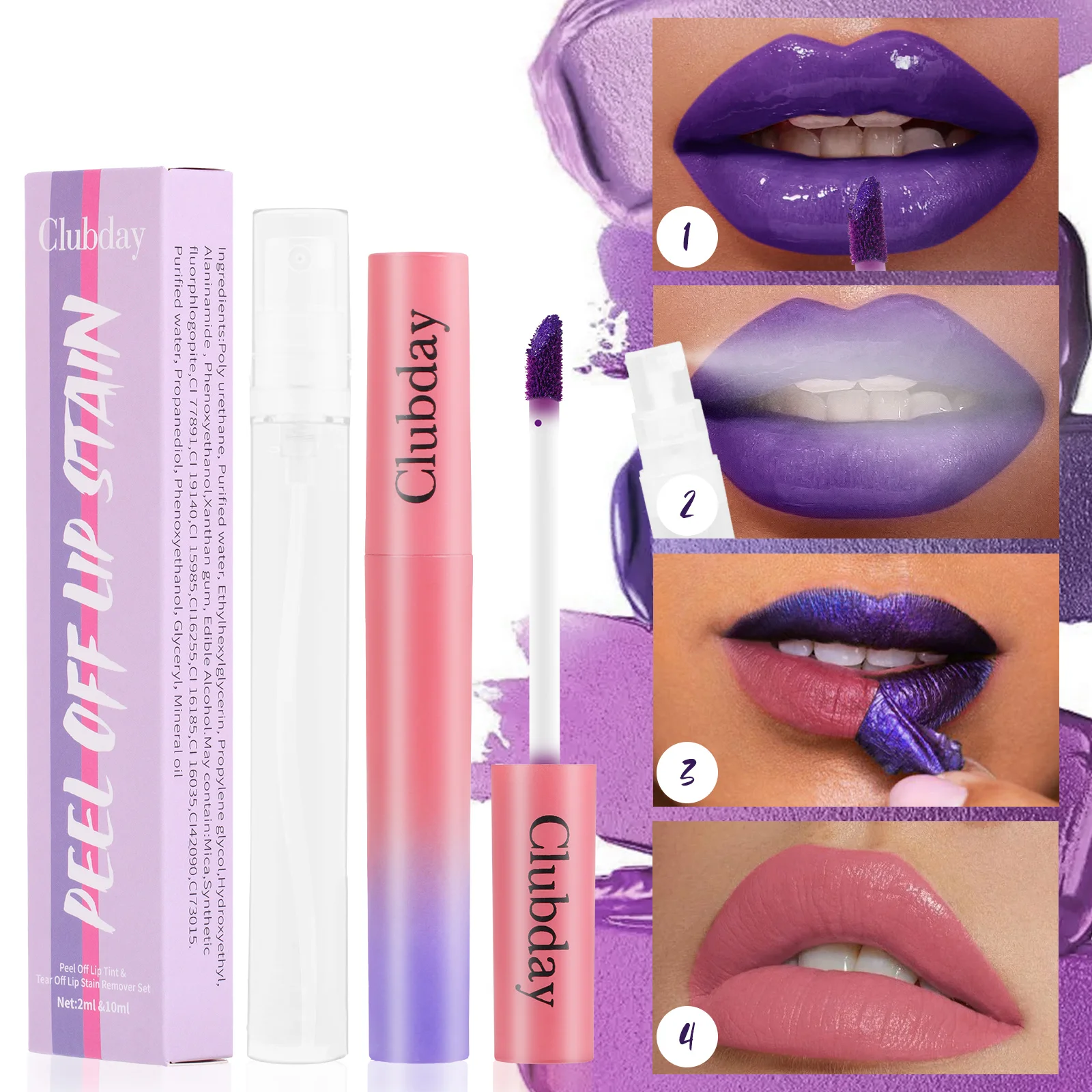 6 Color Tearable Matte Lip gloss Long Lasting Tattoo Non-stick cup Sexy Red Color Waterproof Formula Lips Makeup Cosmetic