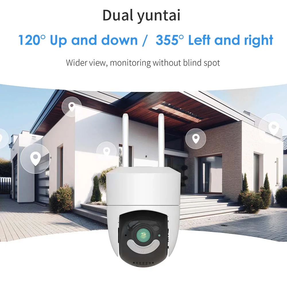 4K 8MP Tuya WiFi Camera Outdoor 2.4G/5G Wifi Surveillance Camera Security Protection CCTV Smartlife 6MP Video Cam Tuya