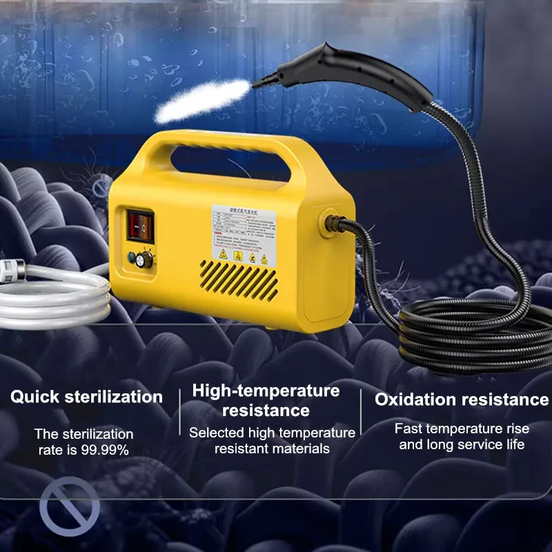 Hand-Held Steam Cleaner 1500W High Pressure And High Temperature Sterilization Multifunctional Cleaner, Suitable For Floor/Kitch