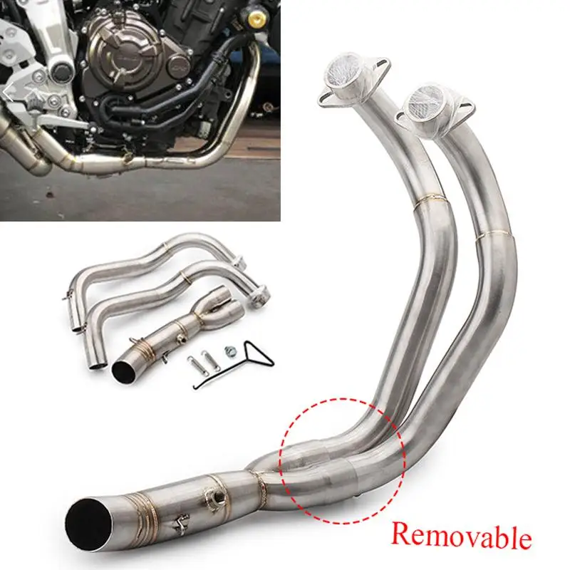 

For Yamaha MT-07 Until 2022 Motorcycle Exhaust Front Link Pipe Escape Mid Link Pipe Connect Tuber Slip On 51MM