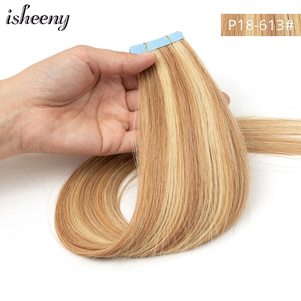 Human Hair Weft Tape, Seamless Extensions