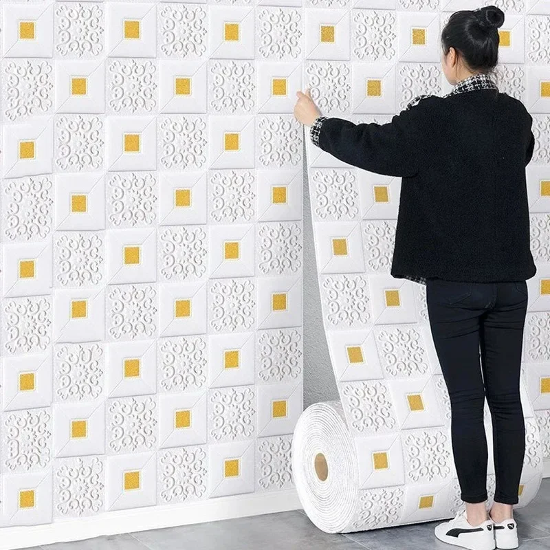 

70 см x 5 м самоклеящиеся 3D стикер на стену DIY кирпичные наклейки домашняя детская комната кухня декор потолка обои от загрязнения