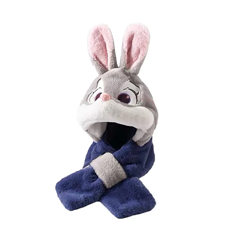 Disney Bunny Ears Plush Hat Scarf Combo Warm Fleece Set Cute Winter Gift for Her Christmas Holiday Cold Weather Fashion