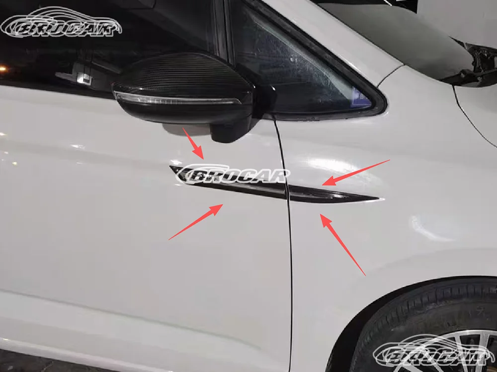 Car Styling For Volkswagen Touran L 2016–2023 Factory 4 Motion Emblem Factory Door Side Emblem Sticker Cover Trim Strip