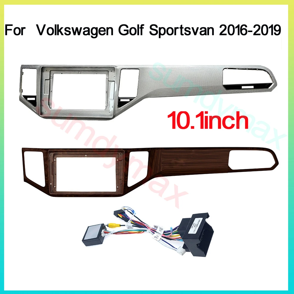 10.1inch 2 Din android Car Radio Fascias For Volkswagen Golf Sportsvan 2016-2019 big screen Radio Audio Dash Fitting Panel Kit