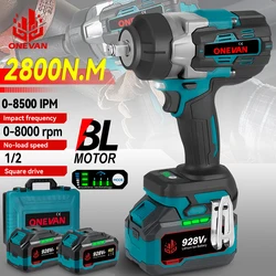 2800N.M Brushless Electric Impact Wrench 2800W 1/2 Inch Cordless Torque Wrench Screwdriver Power Tool For Makita 18V Battery Pin