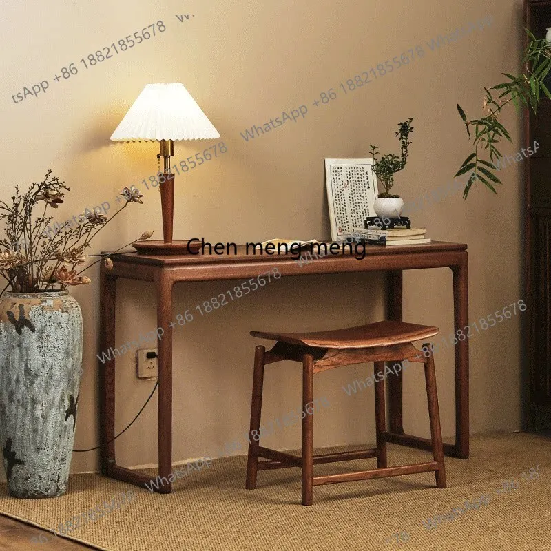 

Elm new Chinese antique piano table, guqin resonance piano shelf, Zen solid wood Sinology calligraphy table