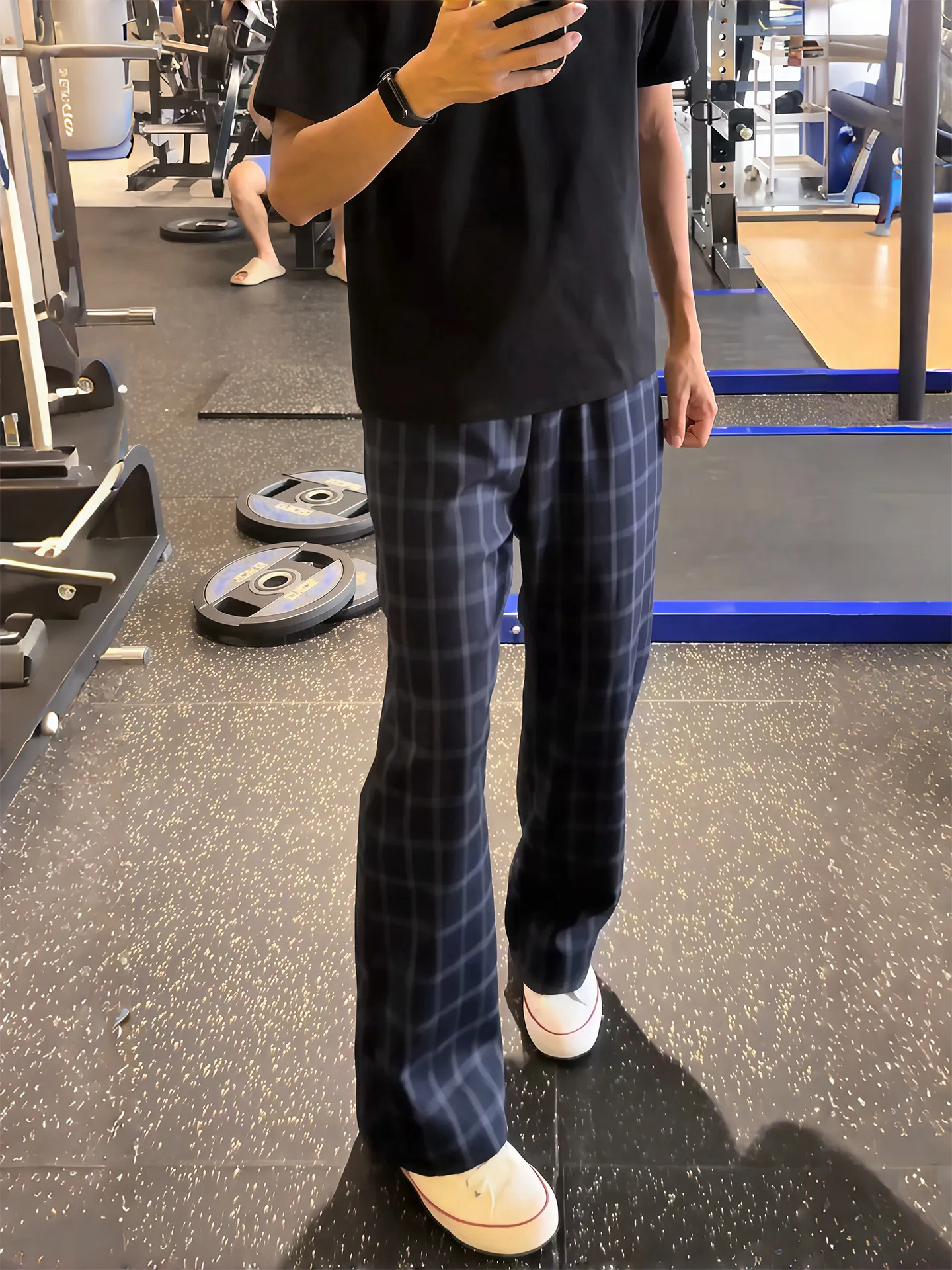 

Deep Blue Men's Casual Fitness Pants Straight Leg Bell Bottoms Summer American Style Sporty Drapey Wide Leg Knife Trousers