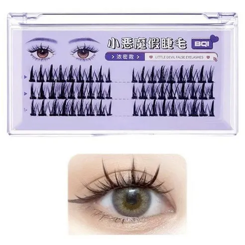 Ciglia artificiali spesse Small Devil, nere, set di 2