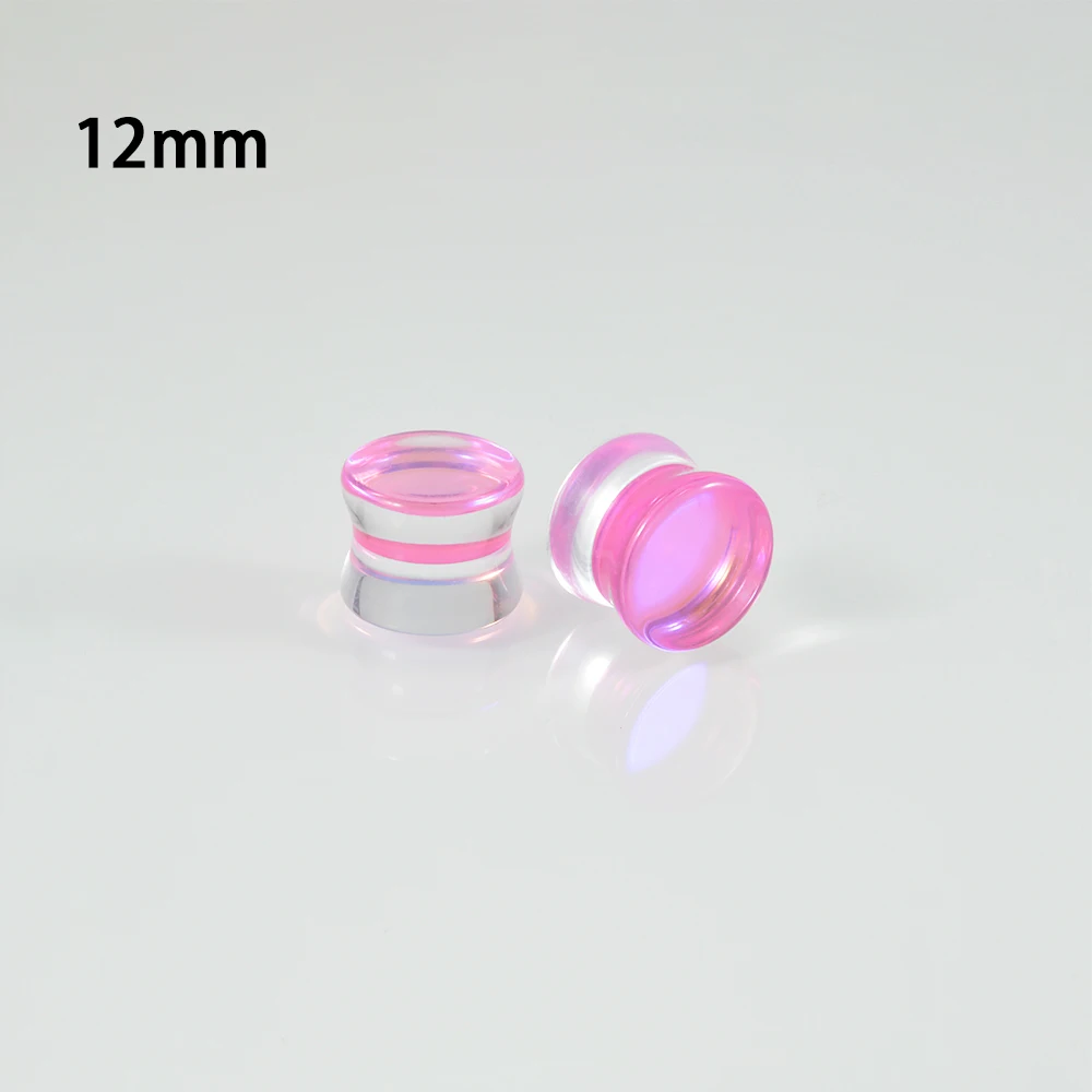 Tunnel In Silicone Per Orecchie – Set Da 4 Paia, Doppia Svasatura, Misure 3-25 Mm, Morbidi E Flessibili, Colore Nero E Bianco - 3