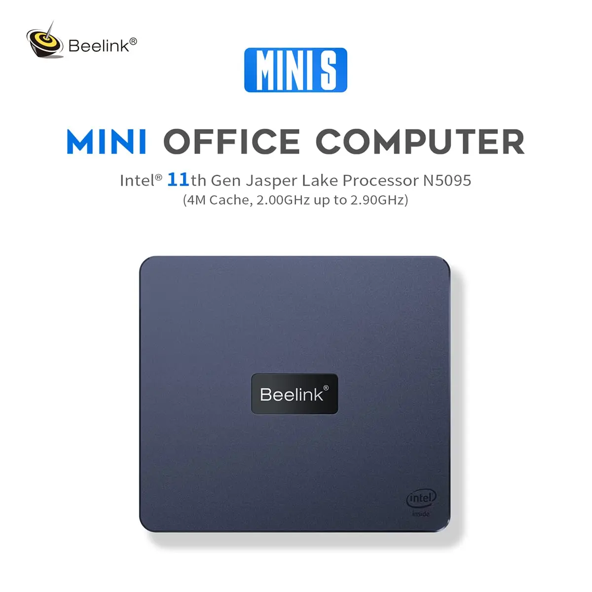 Imagem -02 - Beelink Mini s 11th Gen N5095 Mini pc Windows 11 Ddr4 Ram 8g Ssd 128g 256g 4k para hd 1000m Desktop Computador de Jogos Escritório em Casa