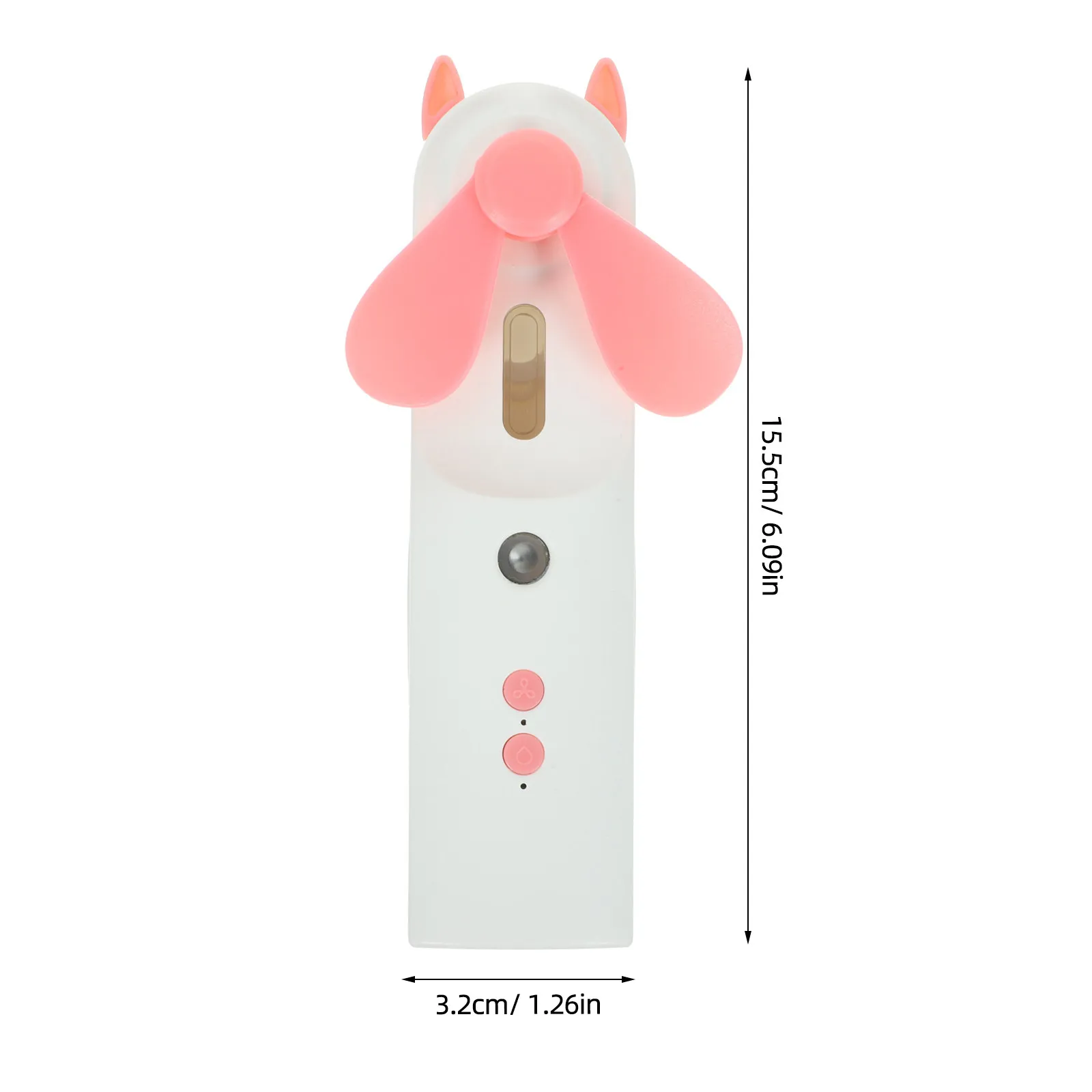 Pink Mini USB Rechargeable Portable ABS Plastic Fan Personal Water Misting Cooler Handheld Spray Fan Travel Portable Cooler