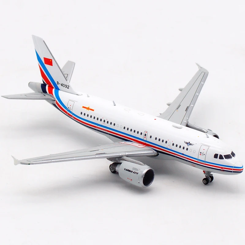 Diecast 1/400 Scale Unique Novelty Airplane Chinese Air Force A319 B-4092 Airbus Alloy Aircraft Model Collection Display Gift