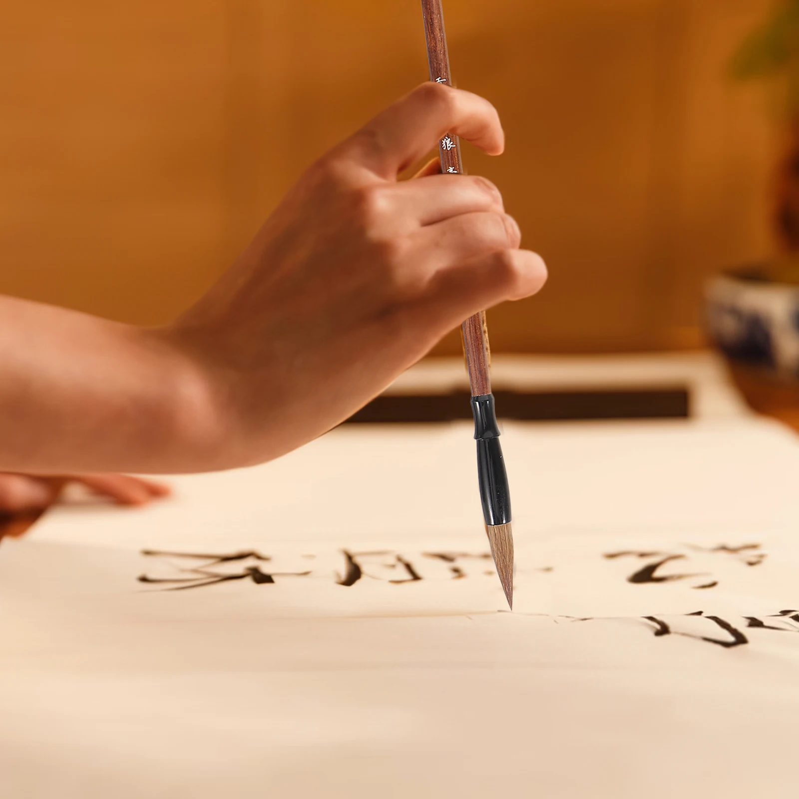 

Chinese Calligraphy Brushes Wooden Handle Wolf Hair Sheep Hair Mouse Whisker Pens Painting Writing School Office Japanese Art