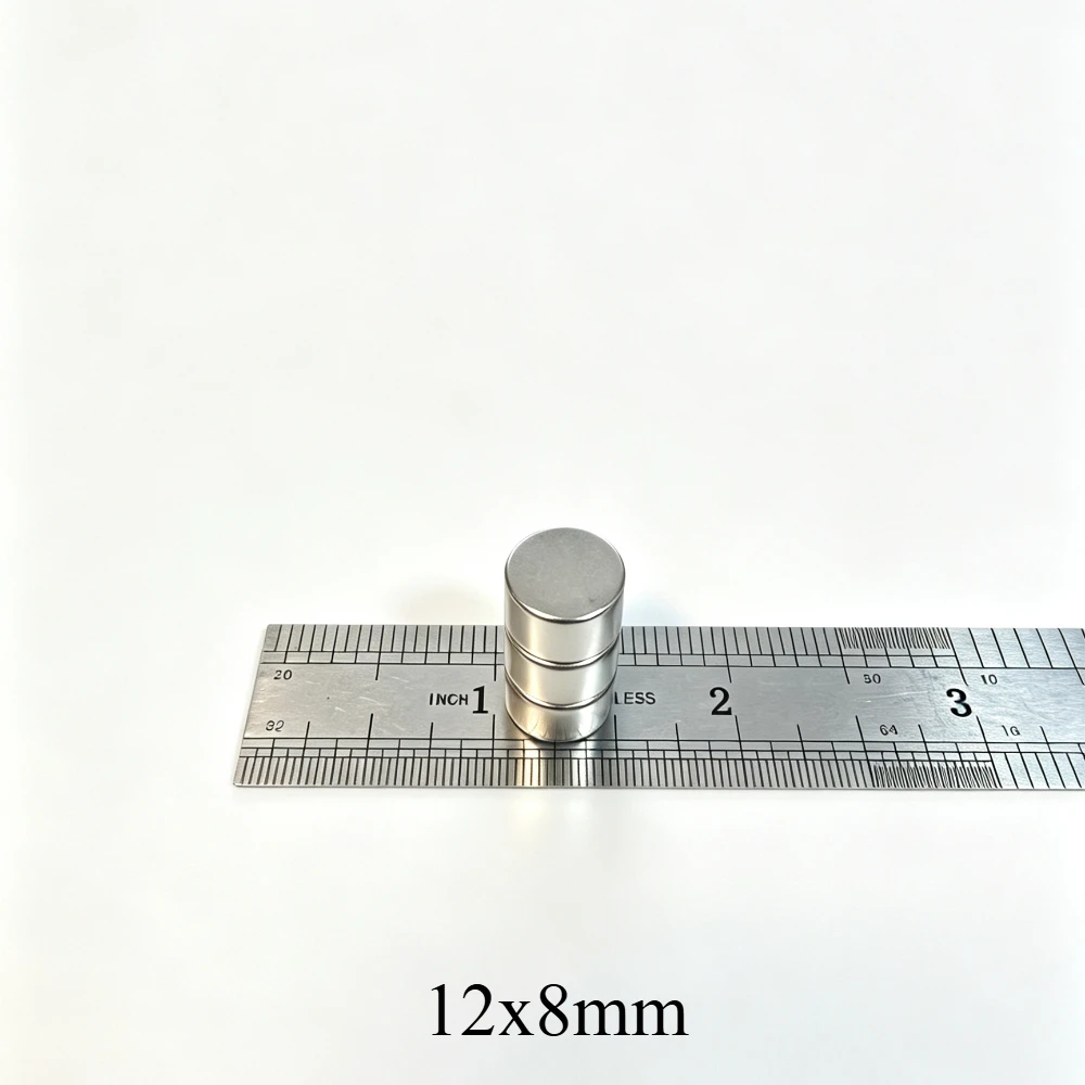 12x8 Round Rare Earth Magnet 12mm X 8mm Neodymium Magnet Strong 12x8mm Disc Permanent NdFeB Magnet 12*8 mm