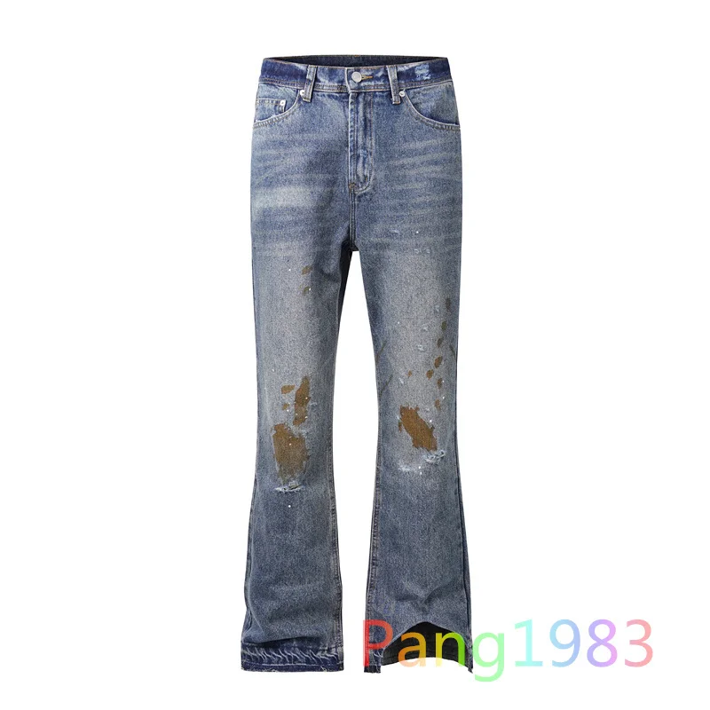 ERD Style Micro Flared Jeans Men Women High Quality Versatile Fashion Jeans