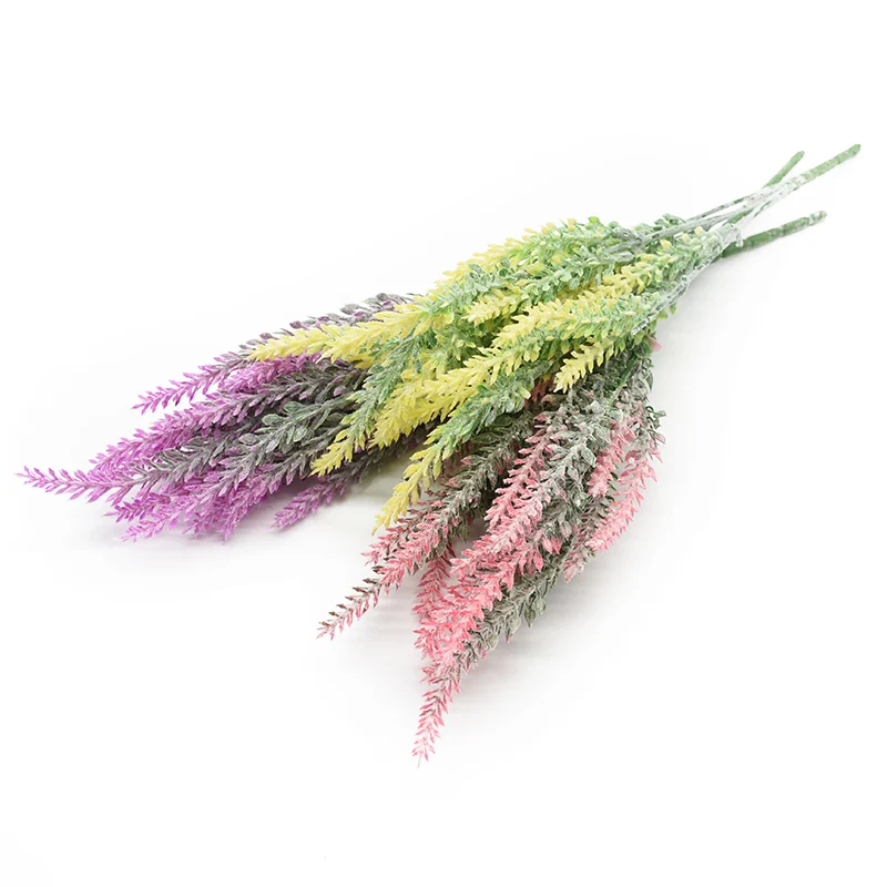 5/10pcالصناعي البلاستيك زهرة الخزامى متعدد الألوان المزهريات ديكور غرفة المنزل الزفاف الزفاف عقد الزهور المواد منتجات المنزل