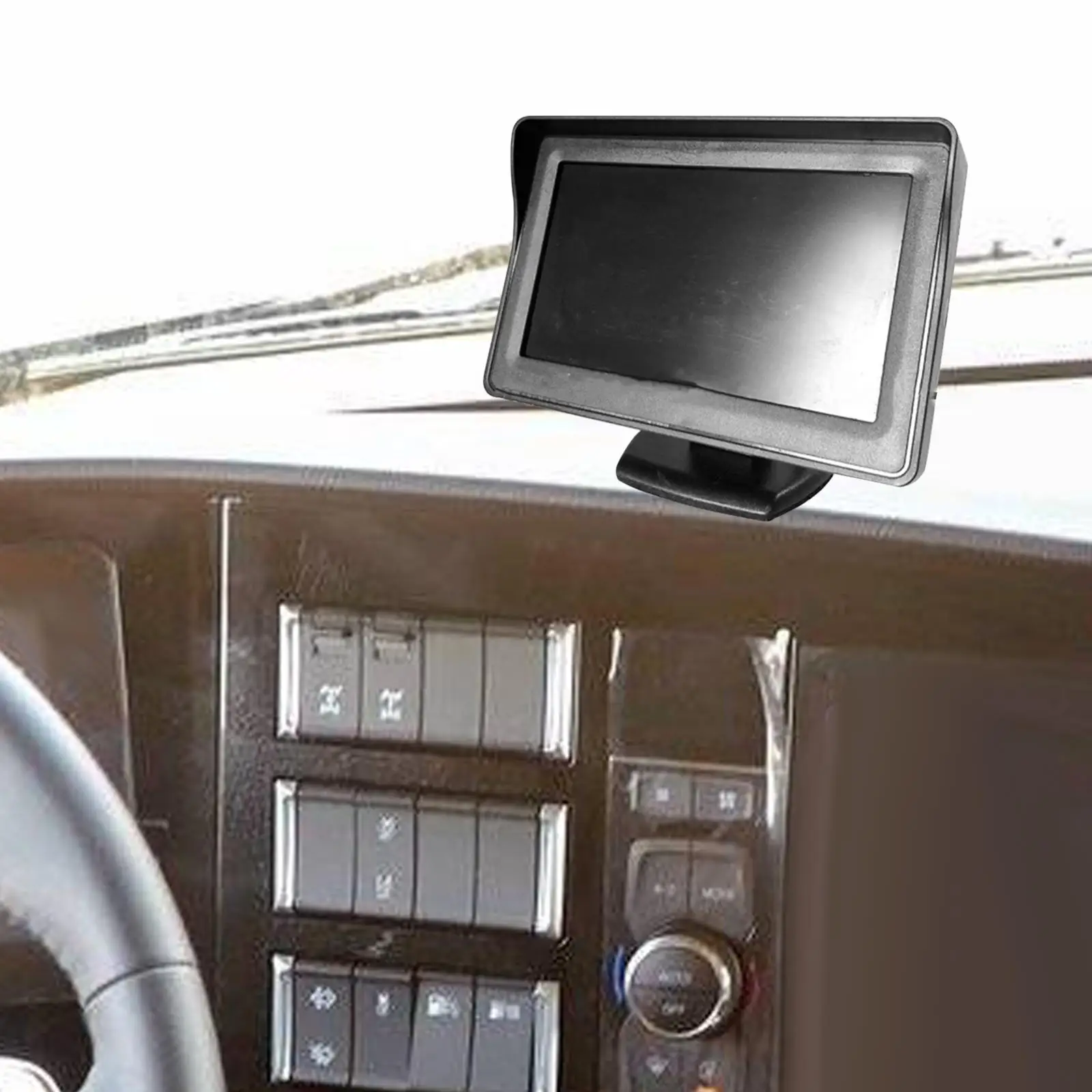 Pantalla de Monitor de montaje para coche, accesorio TFT LCD de 4,3 pulgadas, fácil instalación, para estacionamiento inverso, camión, Rvs, furgoneta