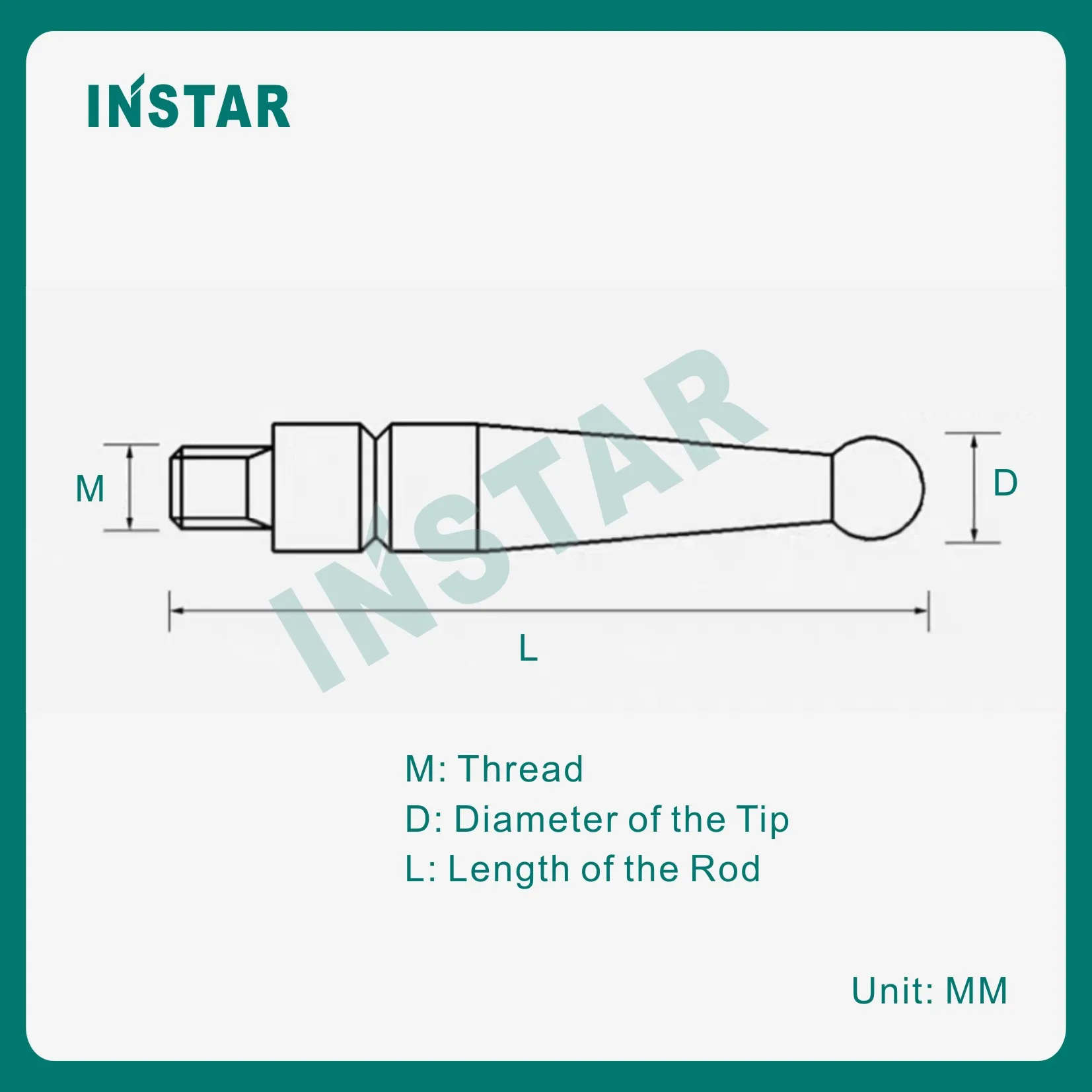 INSTAR Dial Test Indicator Extension Rod RUBY Tips Probe 0-0.8mm Industrial Quality M1.4 M1.6 M1.8 M2.0 Dial Gage 0.002mm