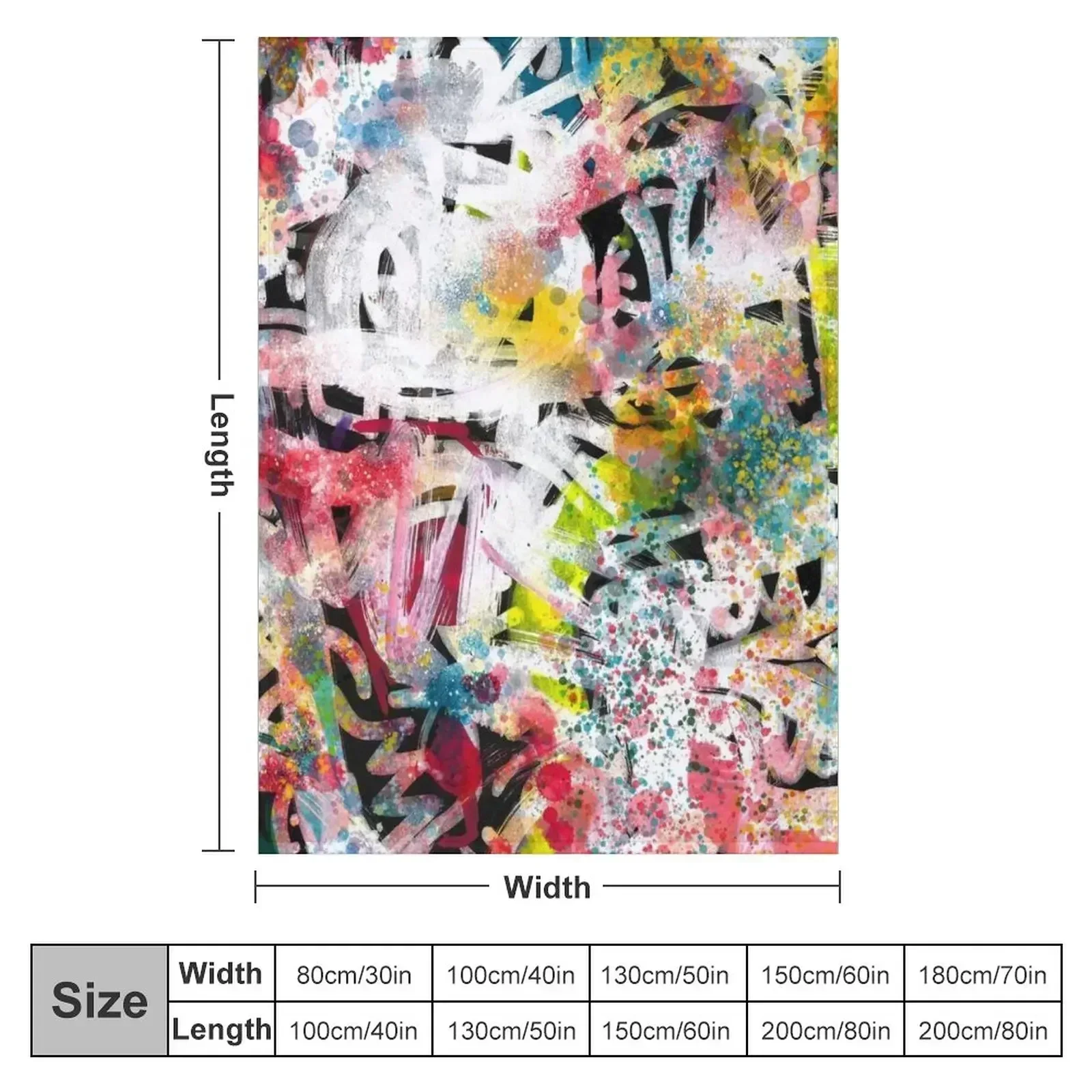 Street Art Abstract Pattern Spray Splatter Texture Graffiti Throw Blanket Giant Sofa Extra Large Throw Luxury Throw Blankets