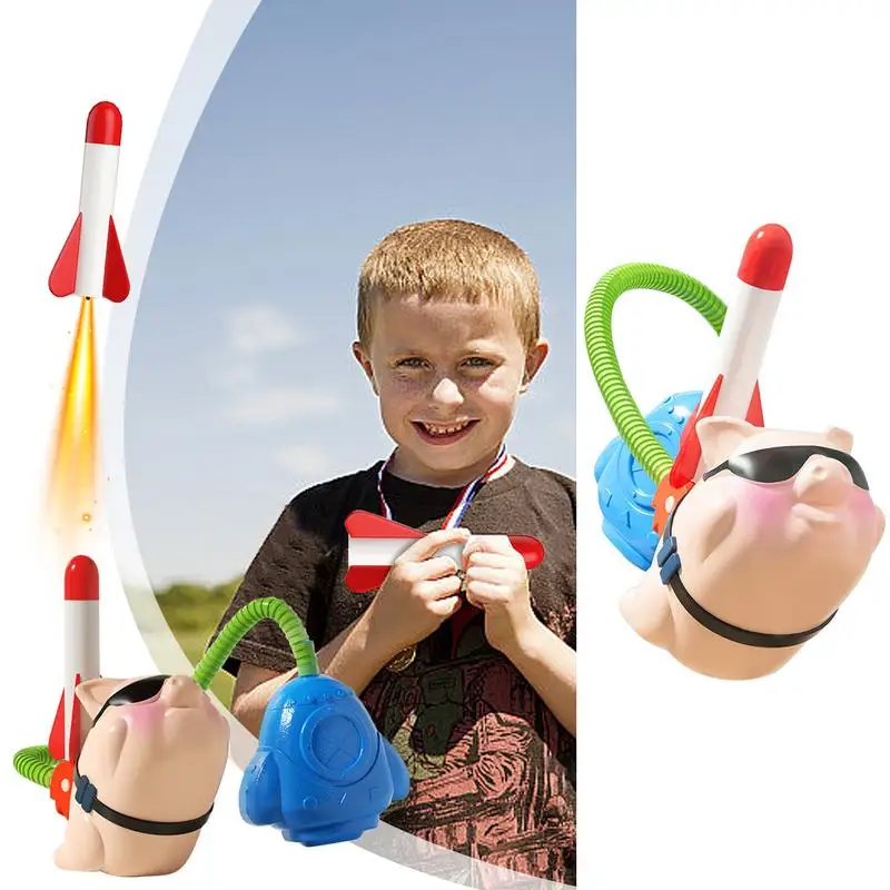 Foam Rocket Set Light-up Design Toy Foam Rocket Sets Outdoor Toys & Games Funny Playtime For Birthday Christmas New Year