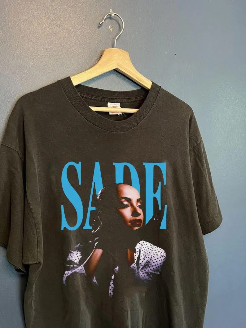 Sade Diamond Life Heavyweight T-Shirt - Sade 90er Jahre Konzert T-Shirt, Pop-Musik T-Shirt Unisex Baumwollshirt – Detail 5