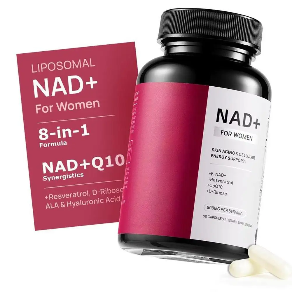 8 en 1 cápsulas NAD + Q10 ayudan a la piel se convierten en el metabolismo corporal más brillante, suplementos dietéticos antienvejecimiento y antioxidantes