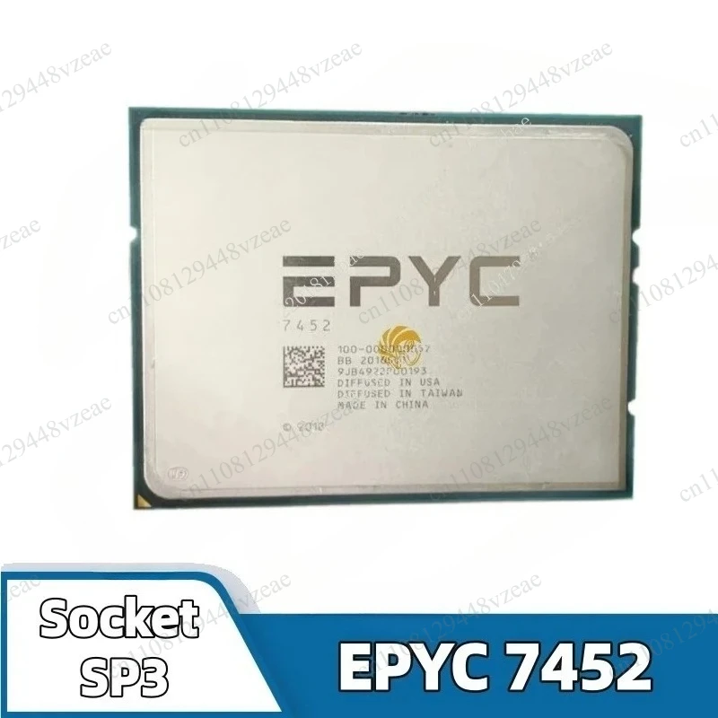 for Socket SP3, 7nm 2.35GHz 128MB 155W EPYC 7452 Processor 32-Core 64-Thread