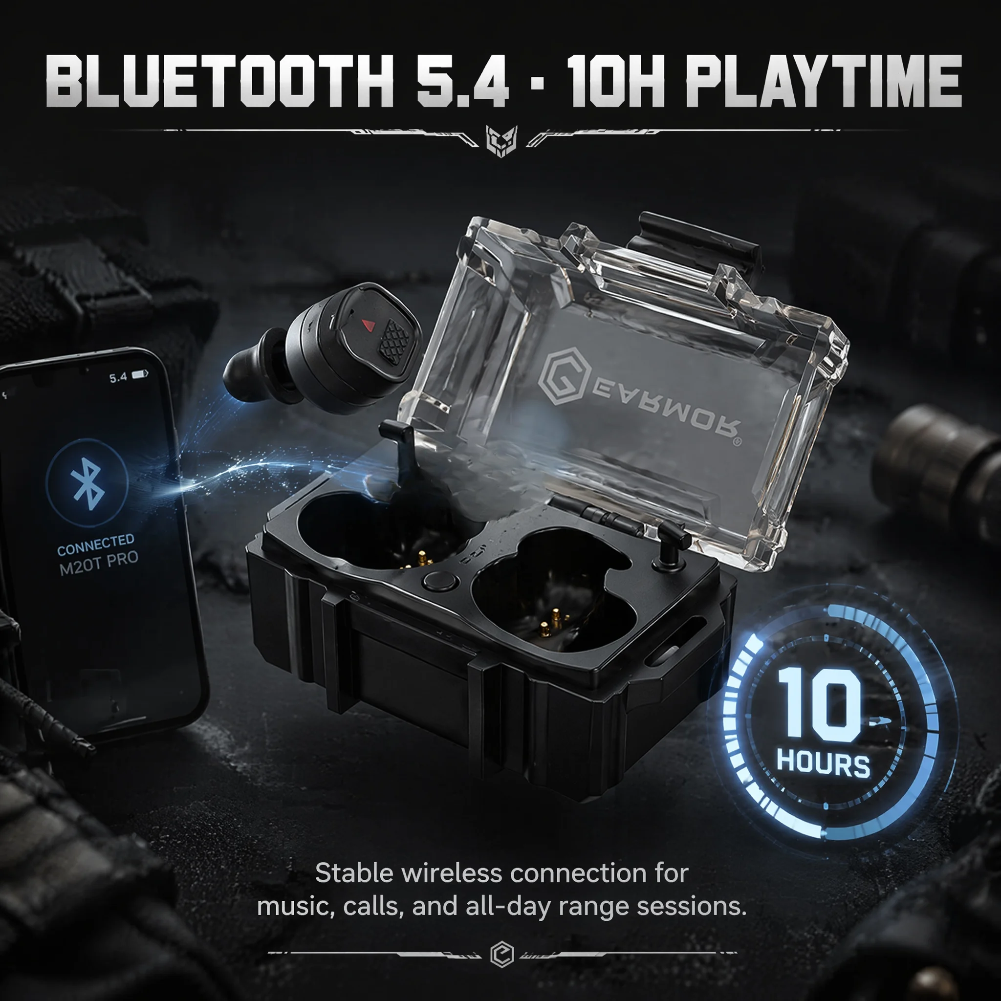 EARMOR M20T PRO Electronic Shooting Earmuffs Bluetooth 5.4 Noise