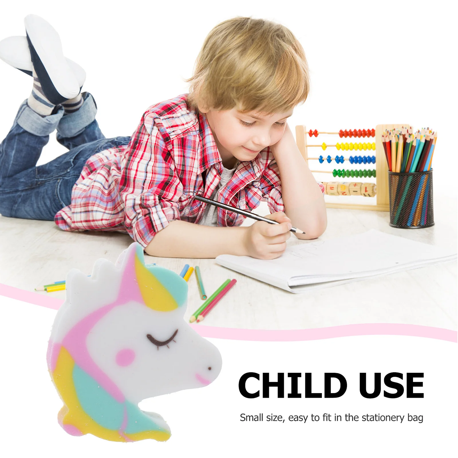 

50Pcs Adorable Horse Erasers Soft Eraser Material for Children Portable Small Erasers for Pencil Colored Pencil Marks Office