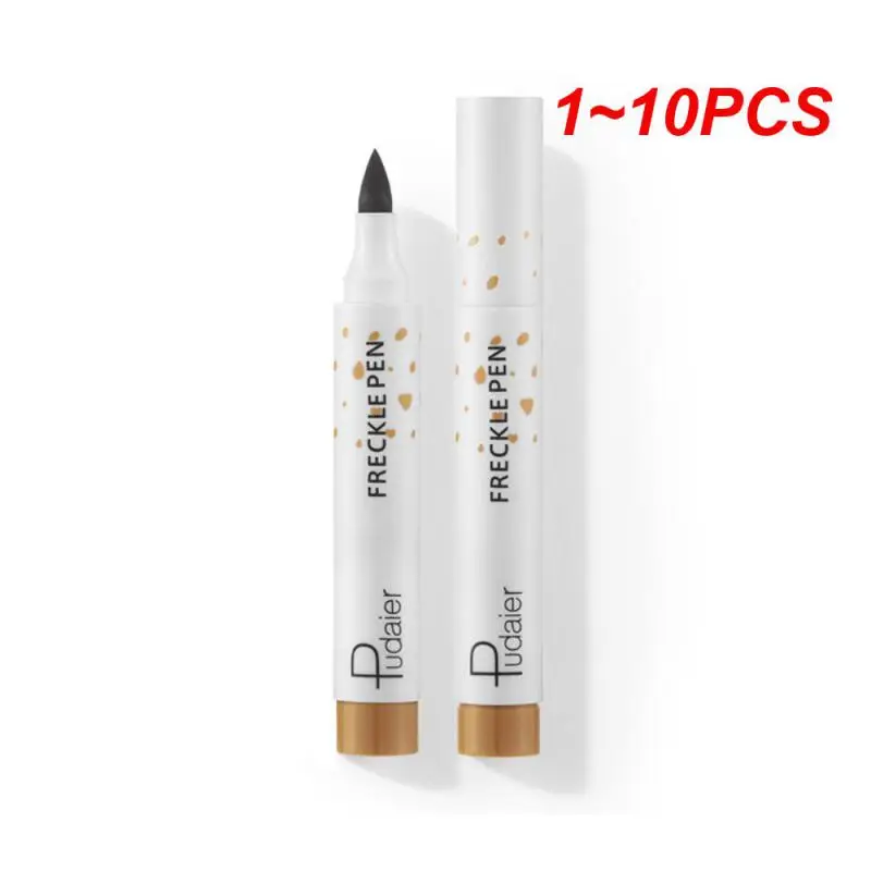 1 ~ 10 pezzi penna lentiggine naturale penna lentiggine marrone morbida trucco penna Spot a punti impermeabile Look baciato dal sole strumenti per il trucco del contorno del viso