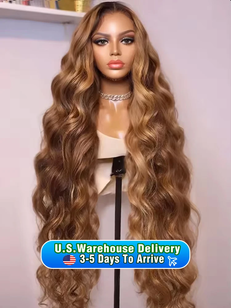 4/27 Highlight 250 Denity Body Wave Wig Human Hair Wig Colored Body Wave 13x4 13x6 HD Transparent Lace Wigs PrePlucked For Women