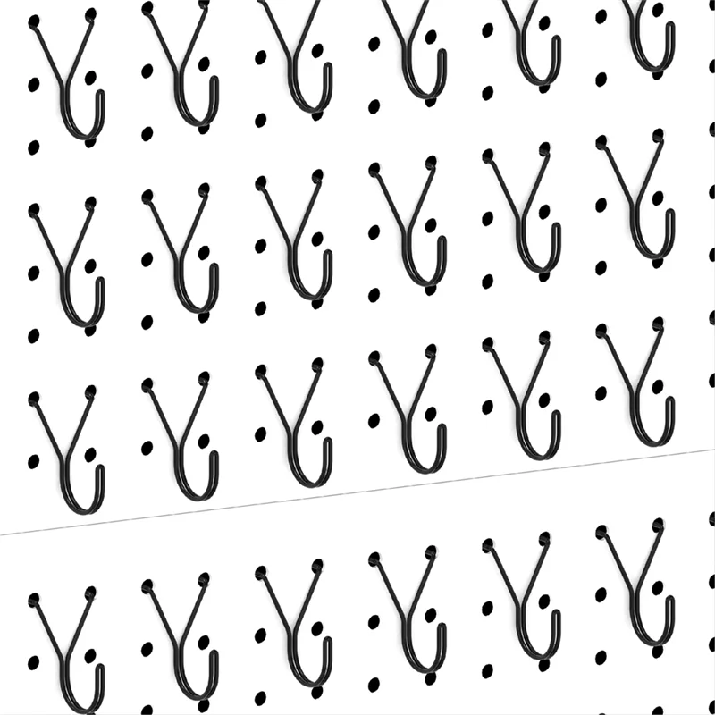 Peg Board Hooks,Black J-Hook for Hanging Jewelry, Keys, Retail Items, Small Tools, Fit 1/8In 3/16In Peg Boards,40Pack