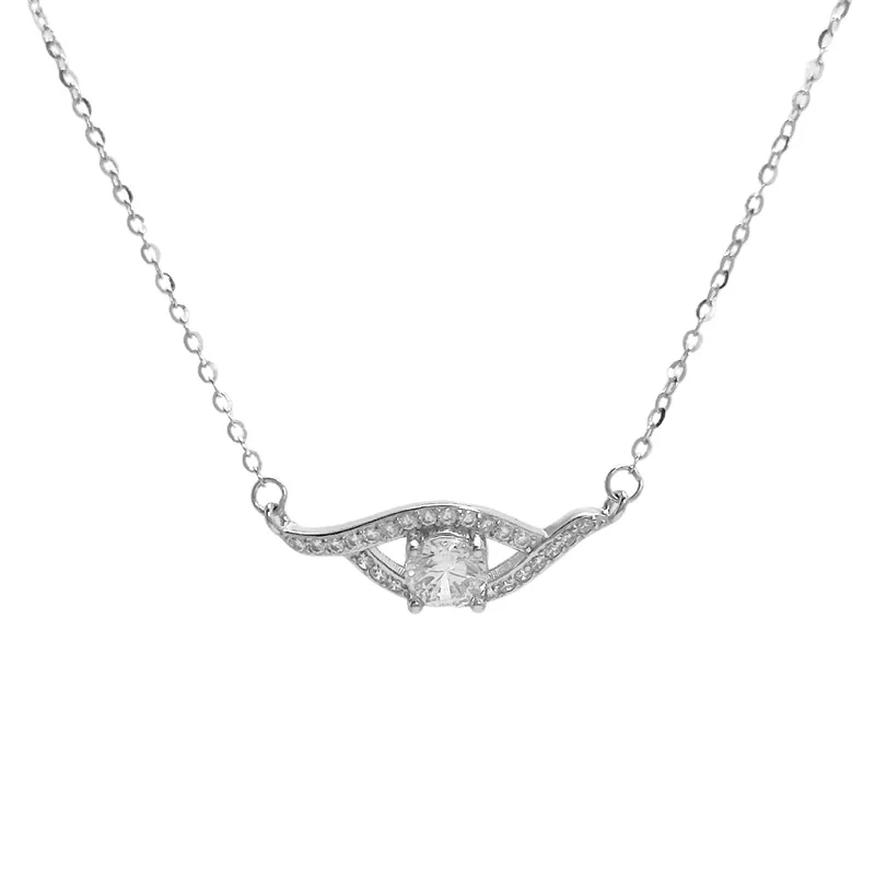 

ZFSILVER модный тренд, классическое серебро 925, муассанит, дизайн, ожерелье «Глаз дьявола» для очаровательных женщин, аксессуары, ювелирные изделия, подарок HC1104