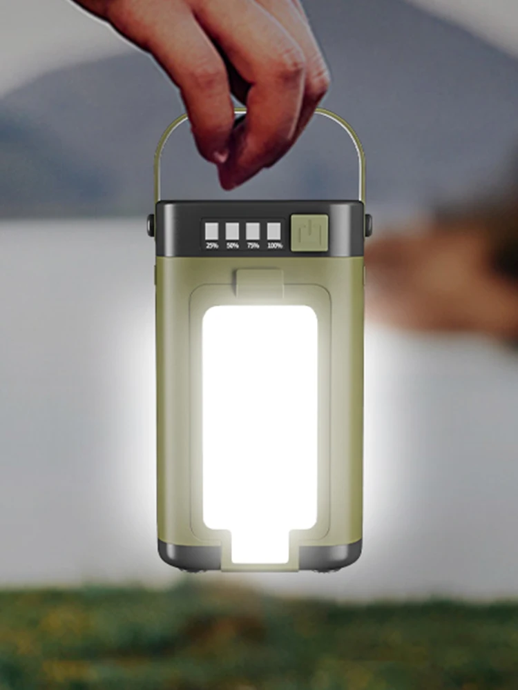 Foldable Camping Light Power Bank Rechargeable Lantern Waterproof Solar Camping Lantern LED Tent Light for Camping Hiking