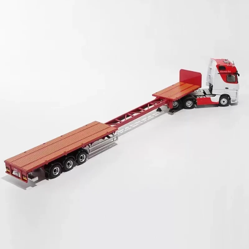 GCD 1:64 3-Axle Actros Gigaspace 6x2 Sattelzugmaschine و مقطورة قابلة للتطوير سبيكة نماذج من الشاحنات هدايا العيد اللعب