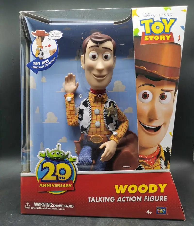 Disney Toy Story 20e anniversaire Woody Sheriff Cowboy Jessie tire des lignes pour parler interactif Anime Figure poupée ornement ToyGift