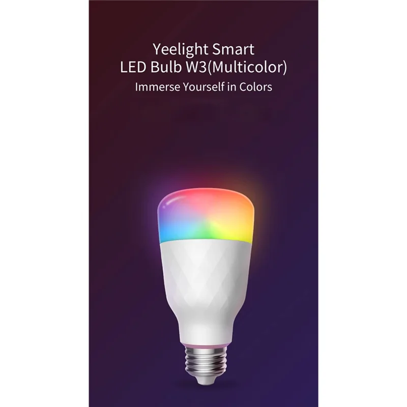 ABBP-Alexa Google Smartthings متوافق مع لمبة LED الذكية W3 E27 متعدد الألوان الضوء المحيط واي فاي التحكم الصوتي 1700K-6500K لـ Mi Ho